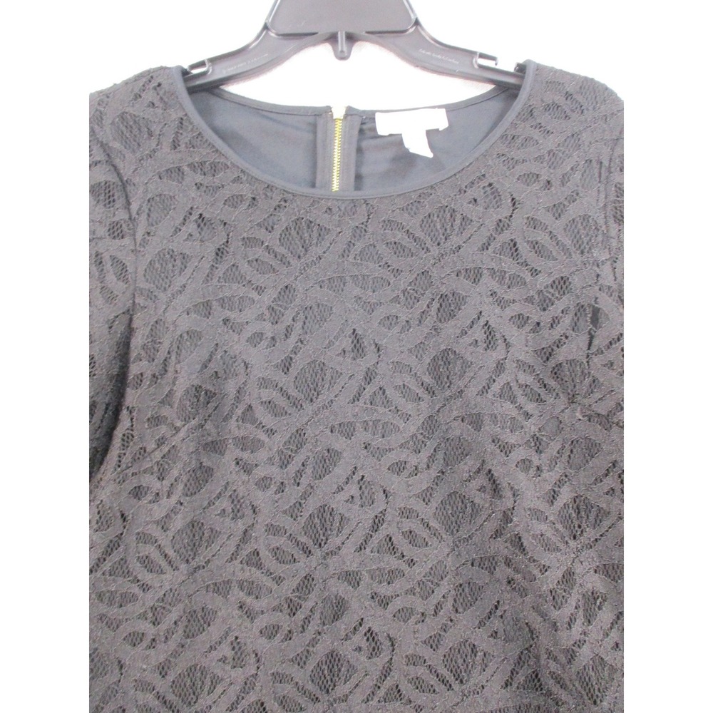 Calvin Klein Womens Black Lace Bell Sleeve Top Blouse M7DHP852 Size Medium - Picture 10 of 10